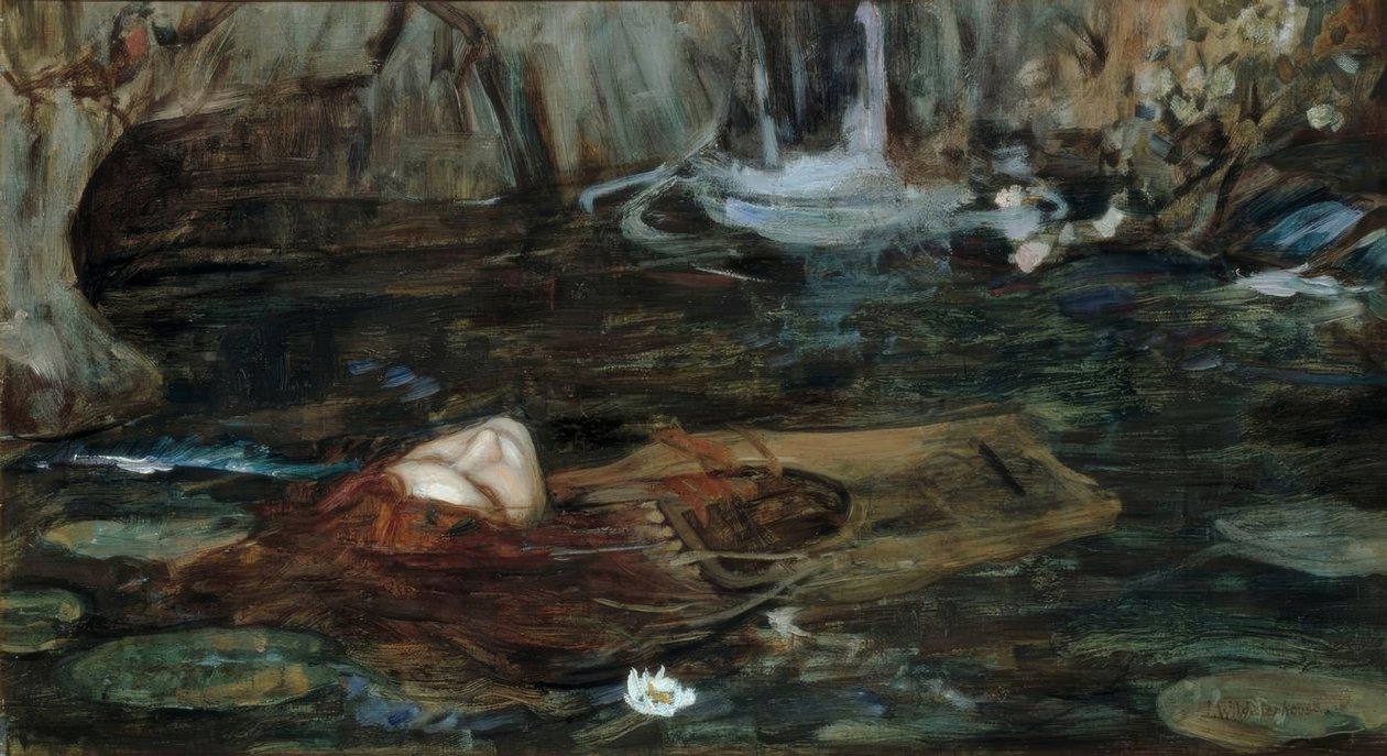 Studie pro The Nymphs Finding the Head of Orpheus od John William Waterhouse