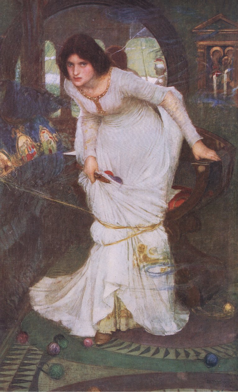 Dáma ze Shalott, z Bibbys Annual, 1916-1917 od John William Waterhouse