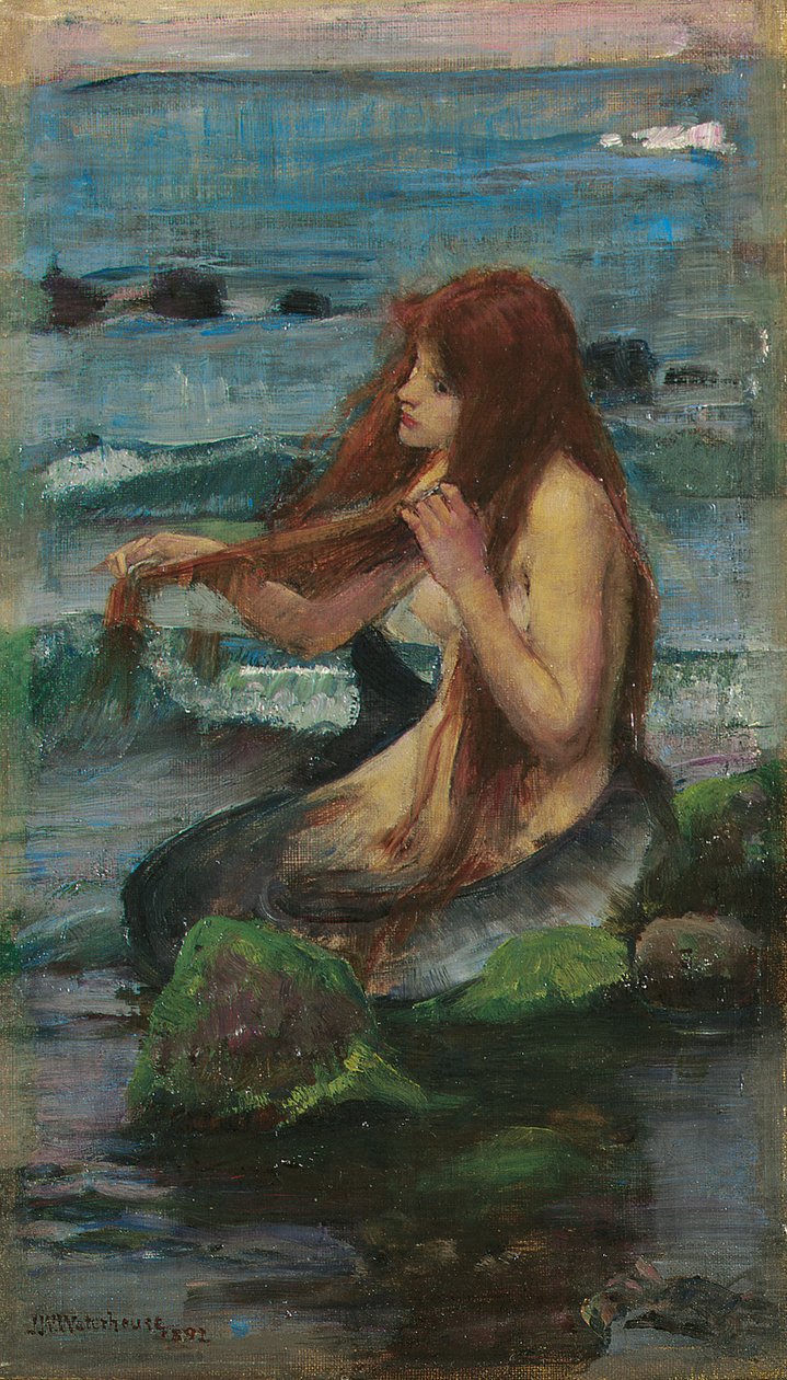 Mořská panna, 1892 od John William Waterhouse