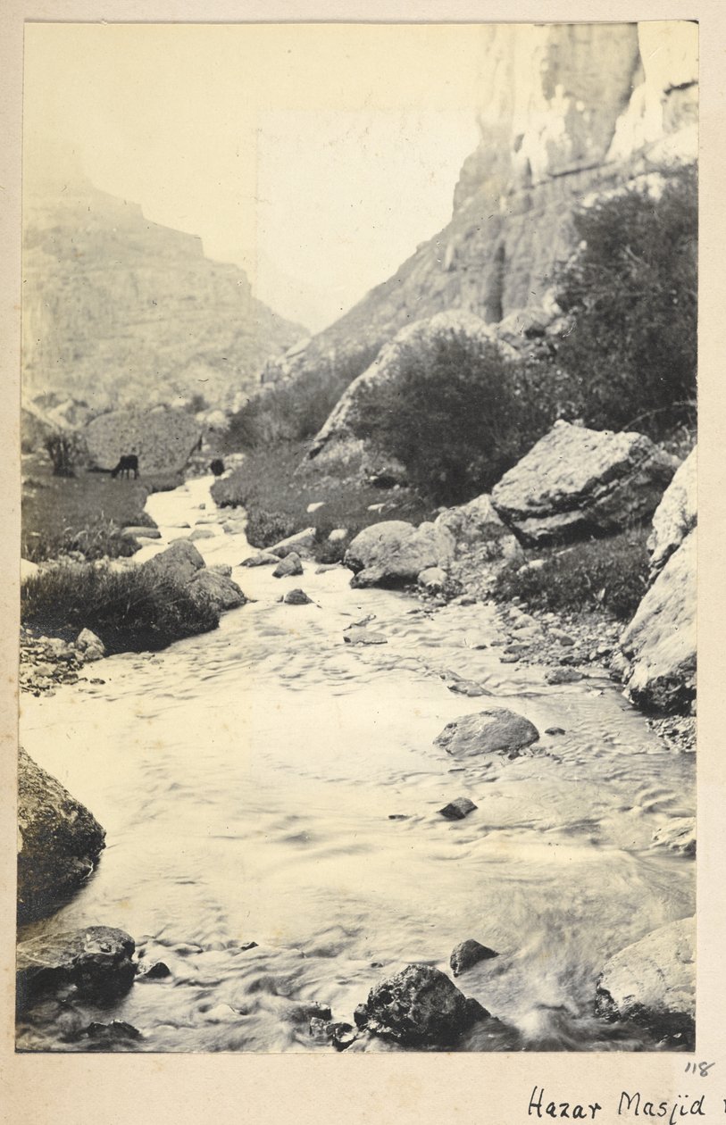 Provincie Razavi Khorasan, Írán, kolem roku 1908 (černobílá fotografie) od John Williams Watson