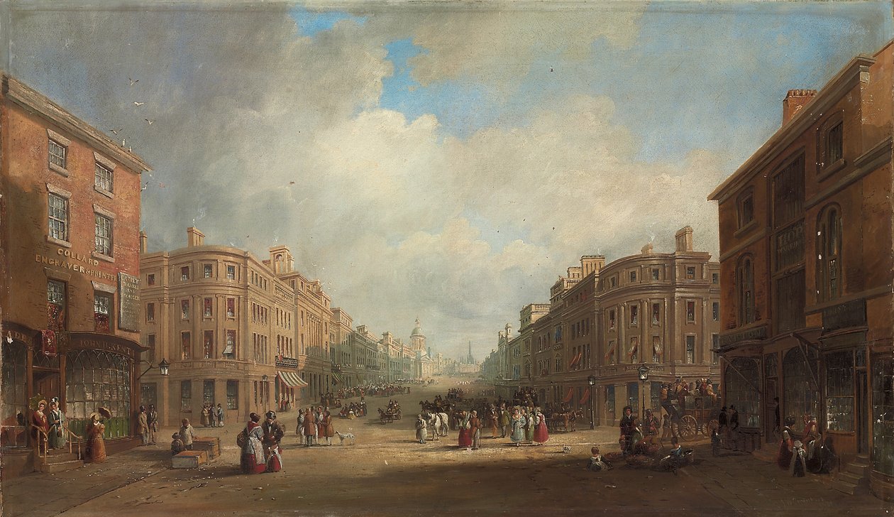 Navrhované schéma pro novou ulici, Newcastle, 1831 od John Wilson Carmichael