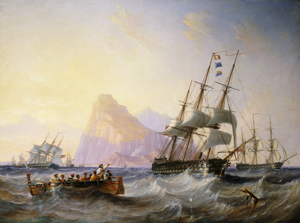 Britští muži O „Válka o Gibraltar, 1855 od John Wilson Carmichael