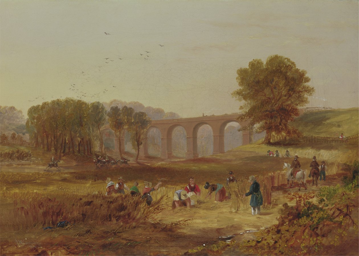 Corby viadukt, Newcastle a Carlisle Railway od John Wilson Carmichael