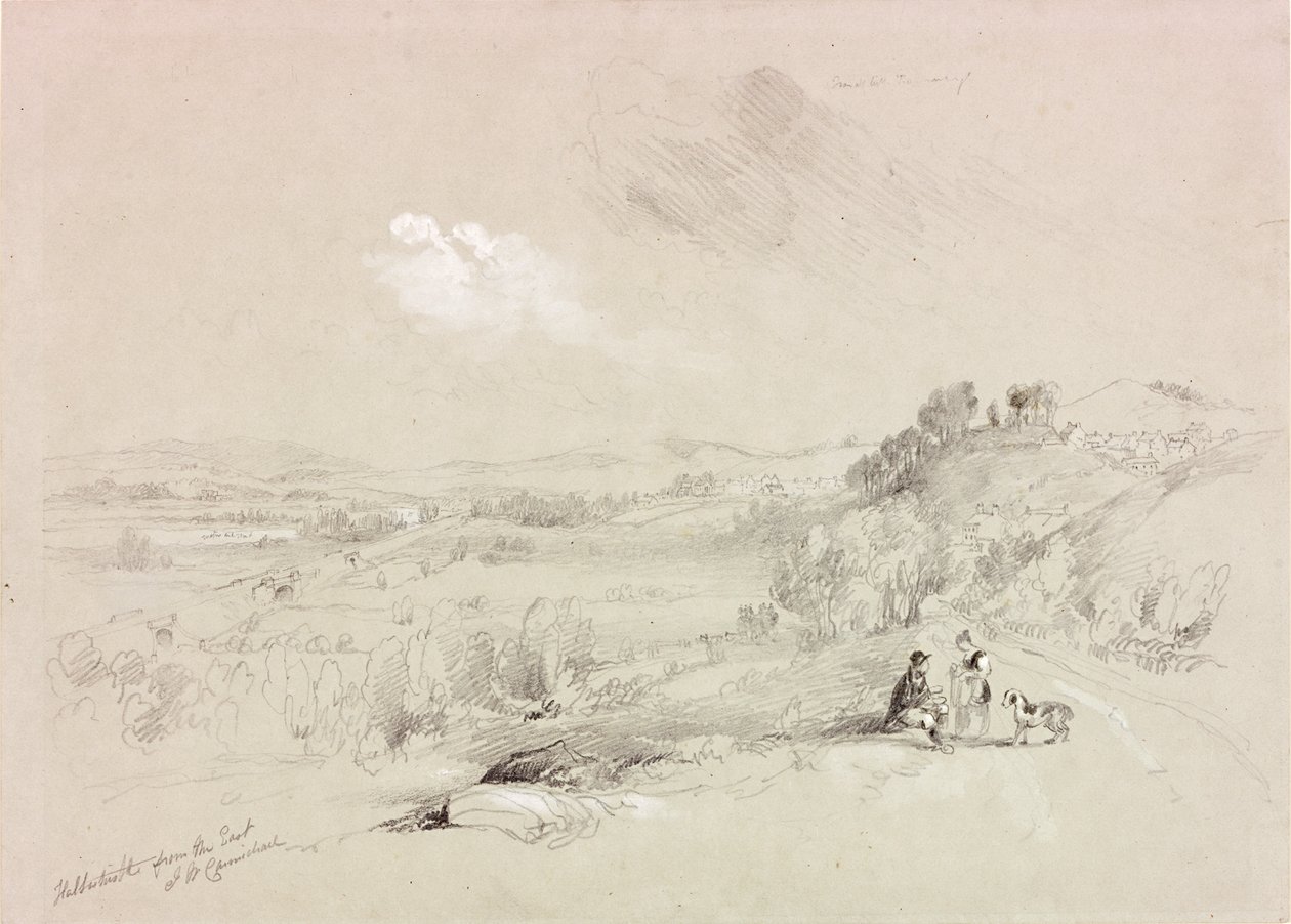 Haltwhistle z východu od John Wilson Carmichael