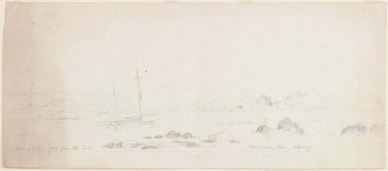 Vyjíždění vichřice z East Mossmans Hole-Oldang od John Wilson Carmichael