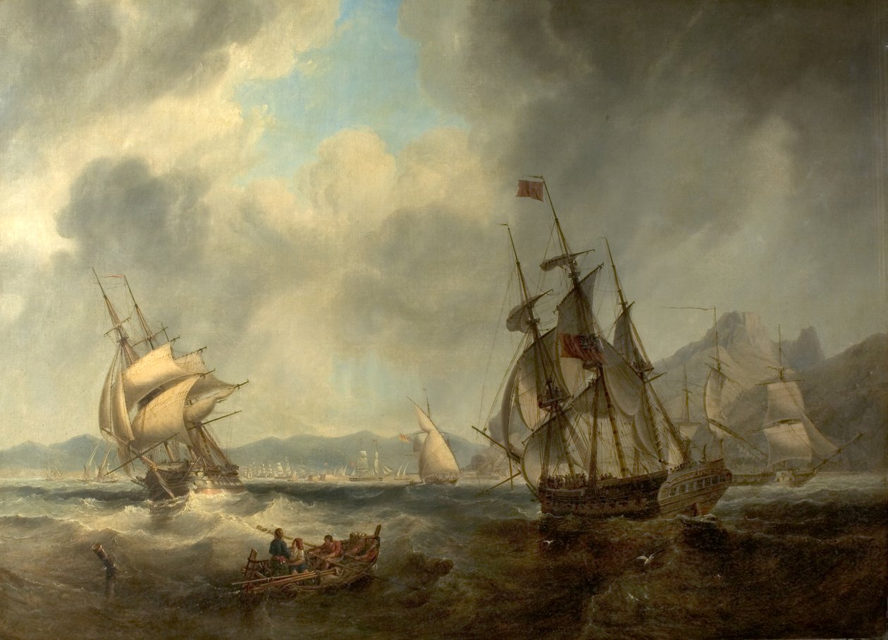 Scéna ve Středomoří, 1842 od John Wilson Carmichael