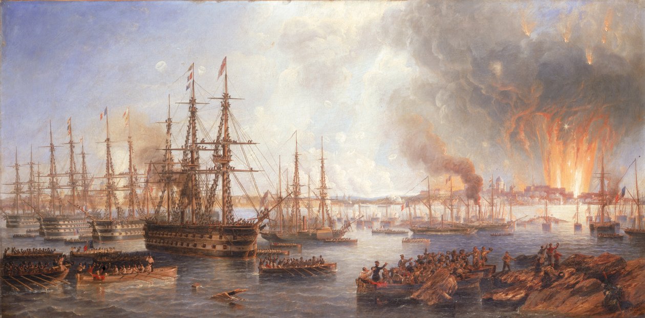 Bombardování Sveaborg, 5. srpna 1855, 1856 od John Wilson Carmichael