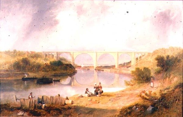 Victoria Bridge přes řeku Wear od John Wilson Carmichael