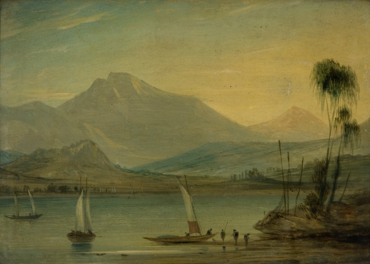 Loch Fyne, Lov sleďů (olej na kovu) od John Wilson Ewbank