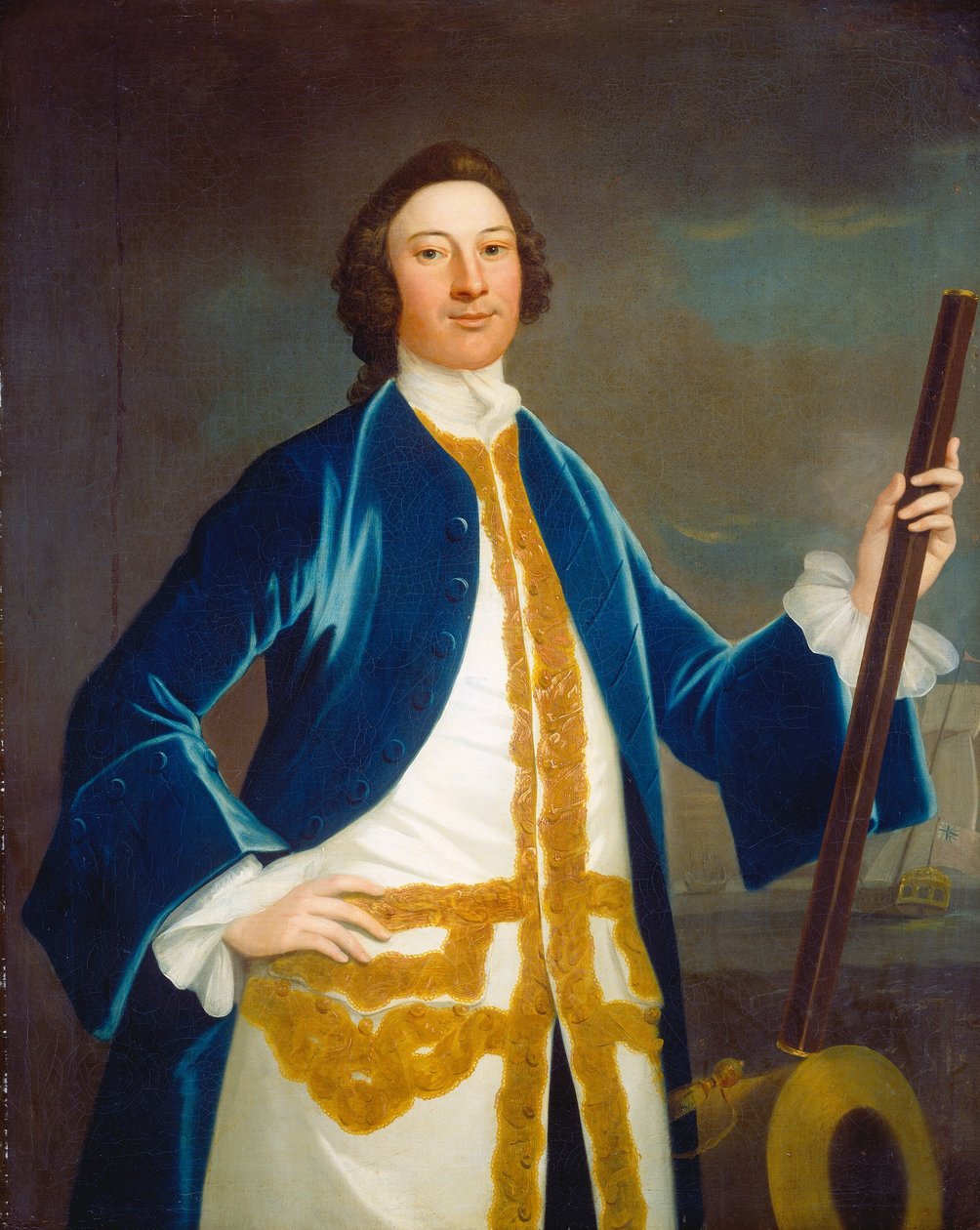 Neznámý důstojník britského námořnictva, c. 1745. od John Wollaston