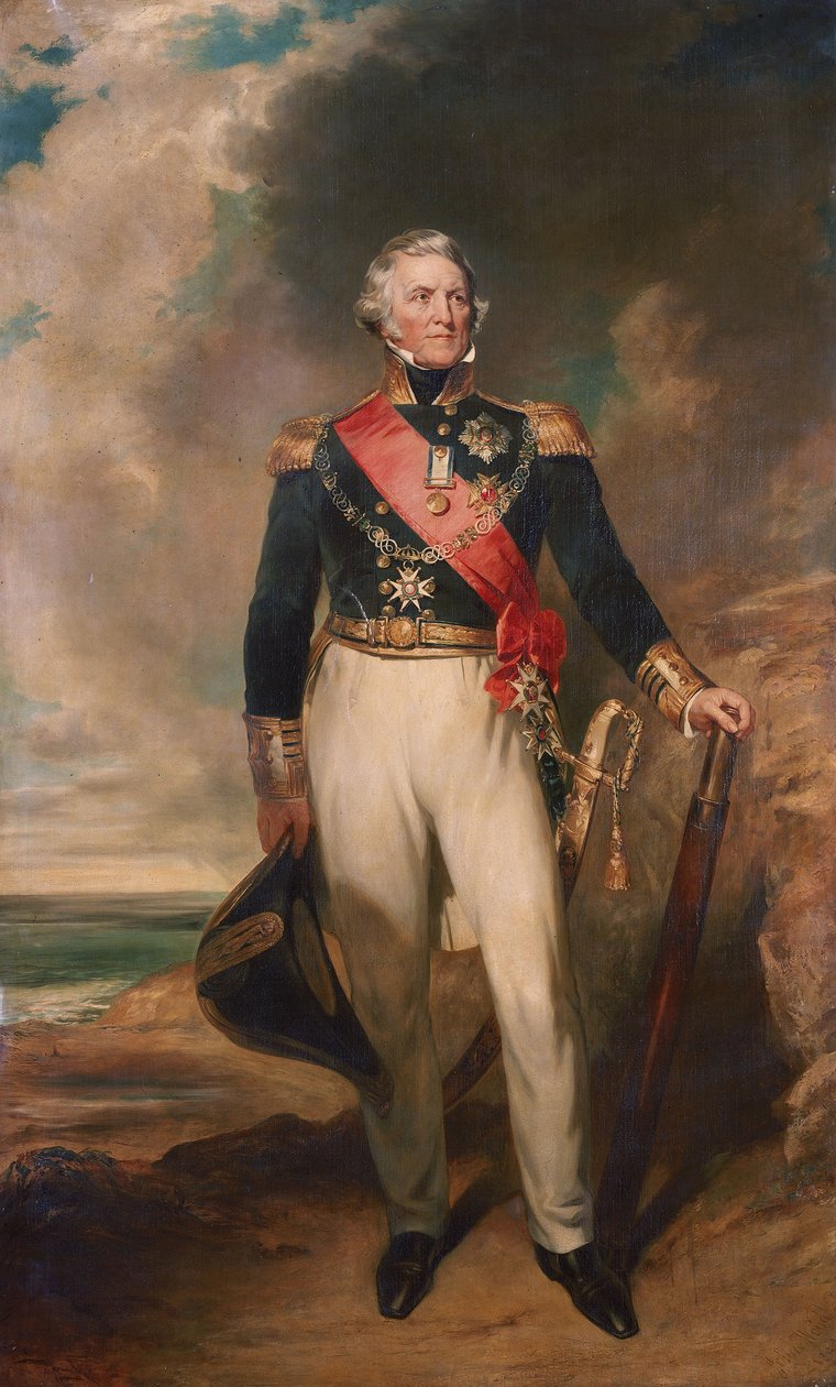 Admirál sir Philip Charles Henderson Calderwood Durham (1763-1845) od John Wood