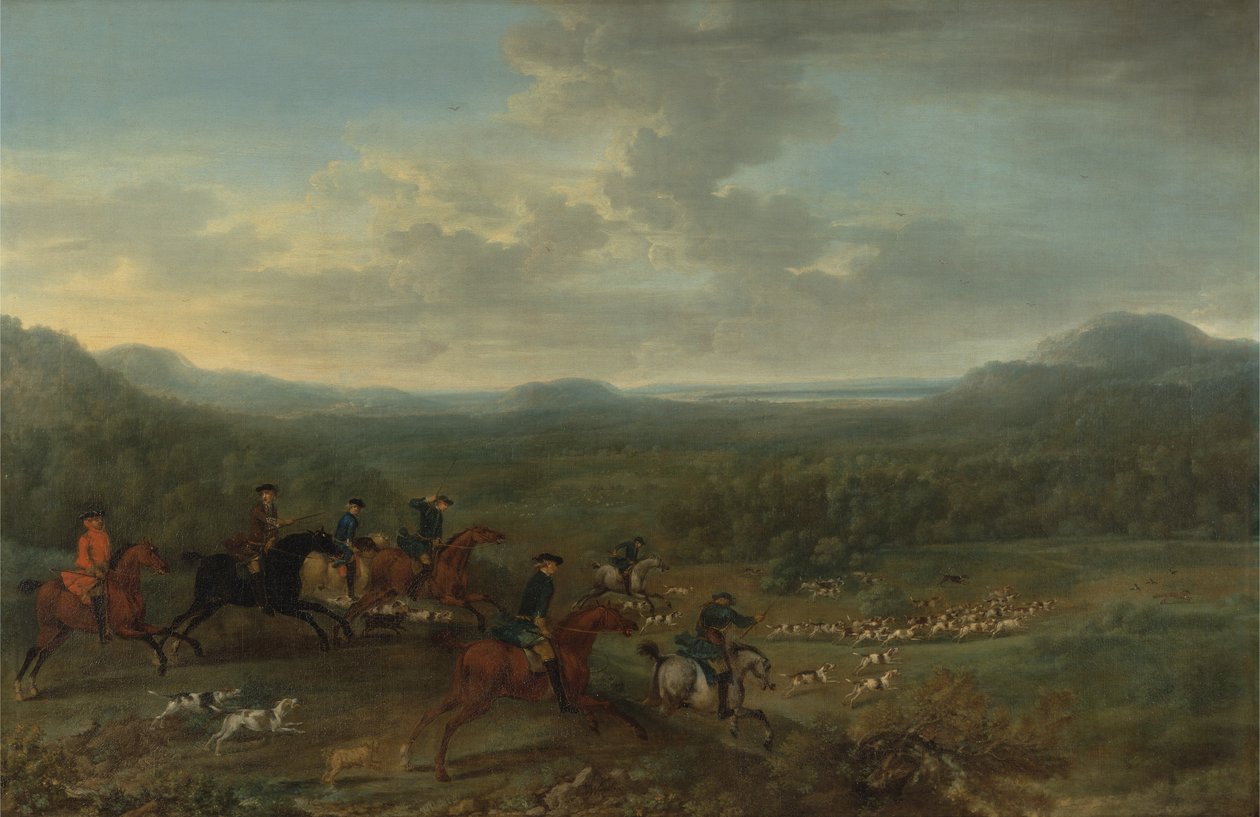 Lov na lišku, kolem 1730-40 od John Wootton