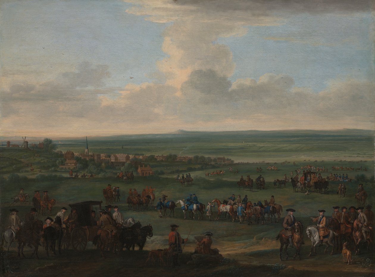 George I v Newmarketu, 4. nebo 5. října 1717 od John Wootton