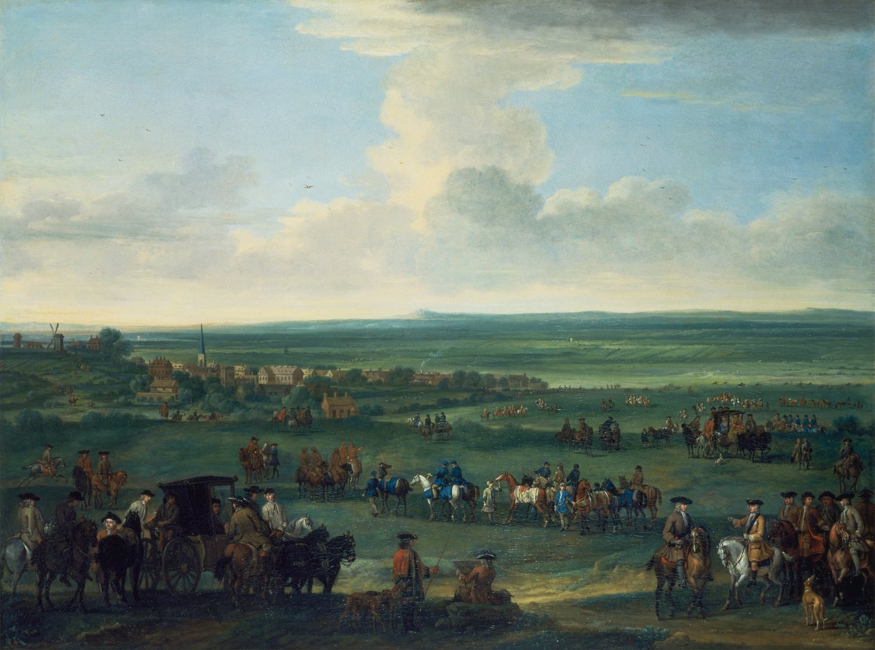 Jiří I. v Newmarketu, 4. nebo 5. října 1717 od John Wootton