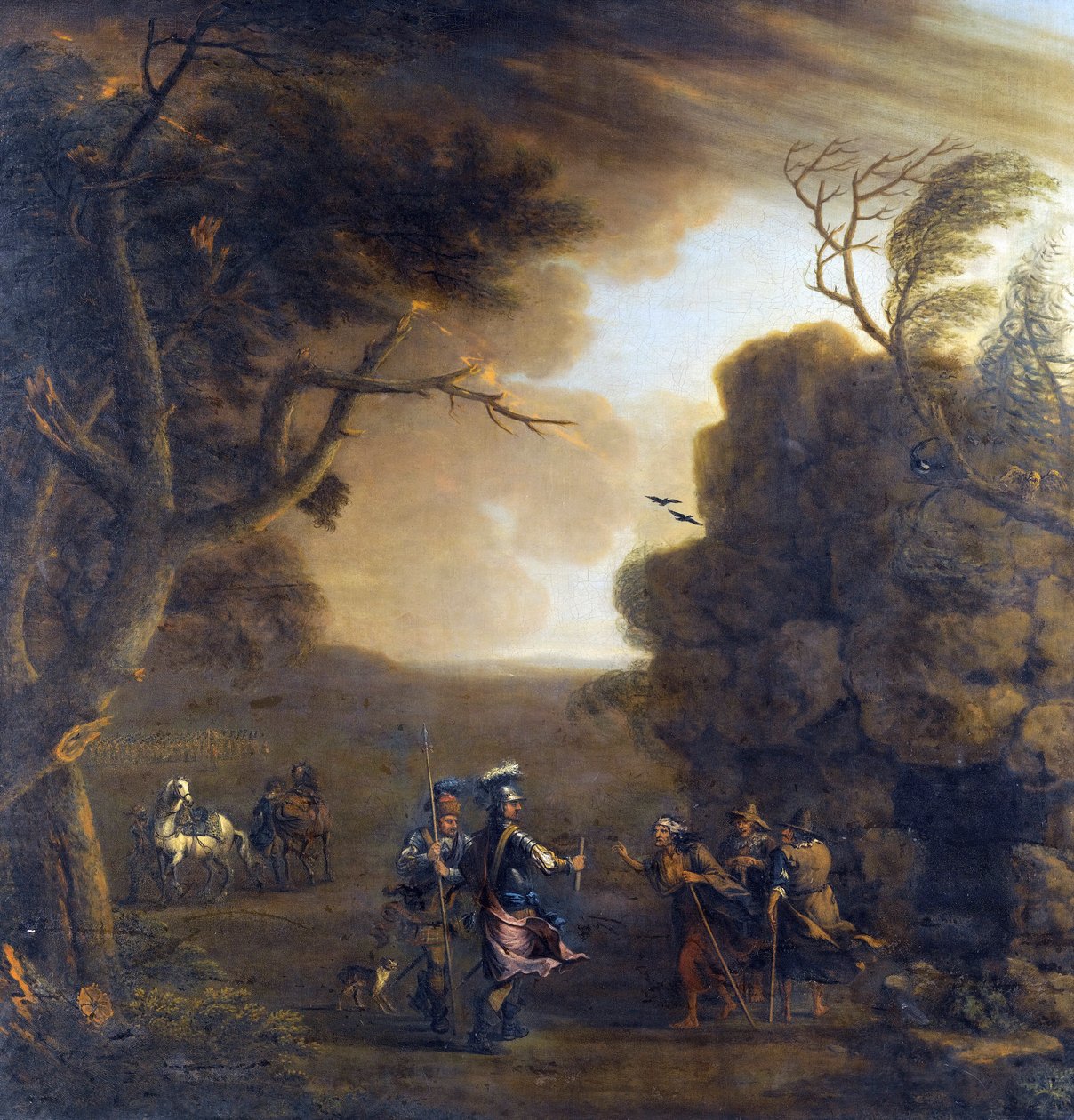 Macbeth a Banquo Meet the Three Witches - Wootton, John (1686-1765) od John Wootton