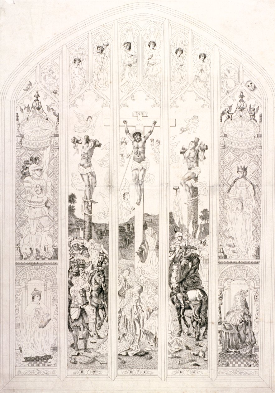 Východní okno v St Margaret, Westminster, zobrazující ukřižování, Londýn, 1787 od John Wright