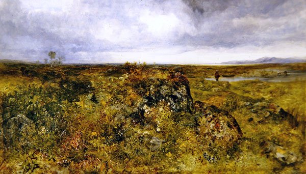 Rybaření na řece (olej na plátně) od John Wright Oakes