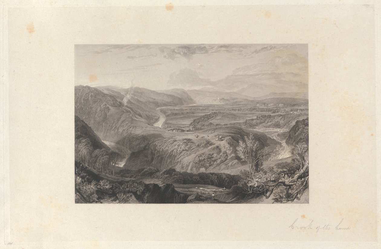 Crook of the Lune, Pohled směrem k hradu Hornby od John Wykeham Archer