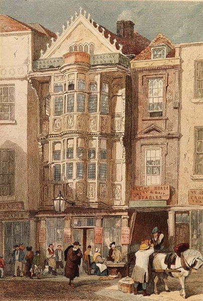 Dům sira Paula Pindara, Bishopsgate (ocelová rytina) od John Wykeham Archer