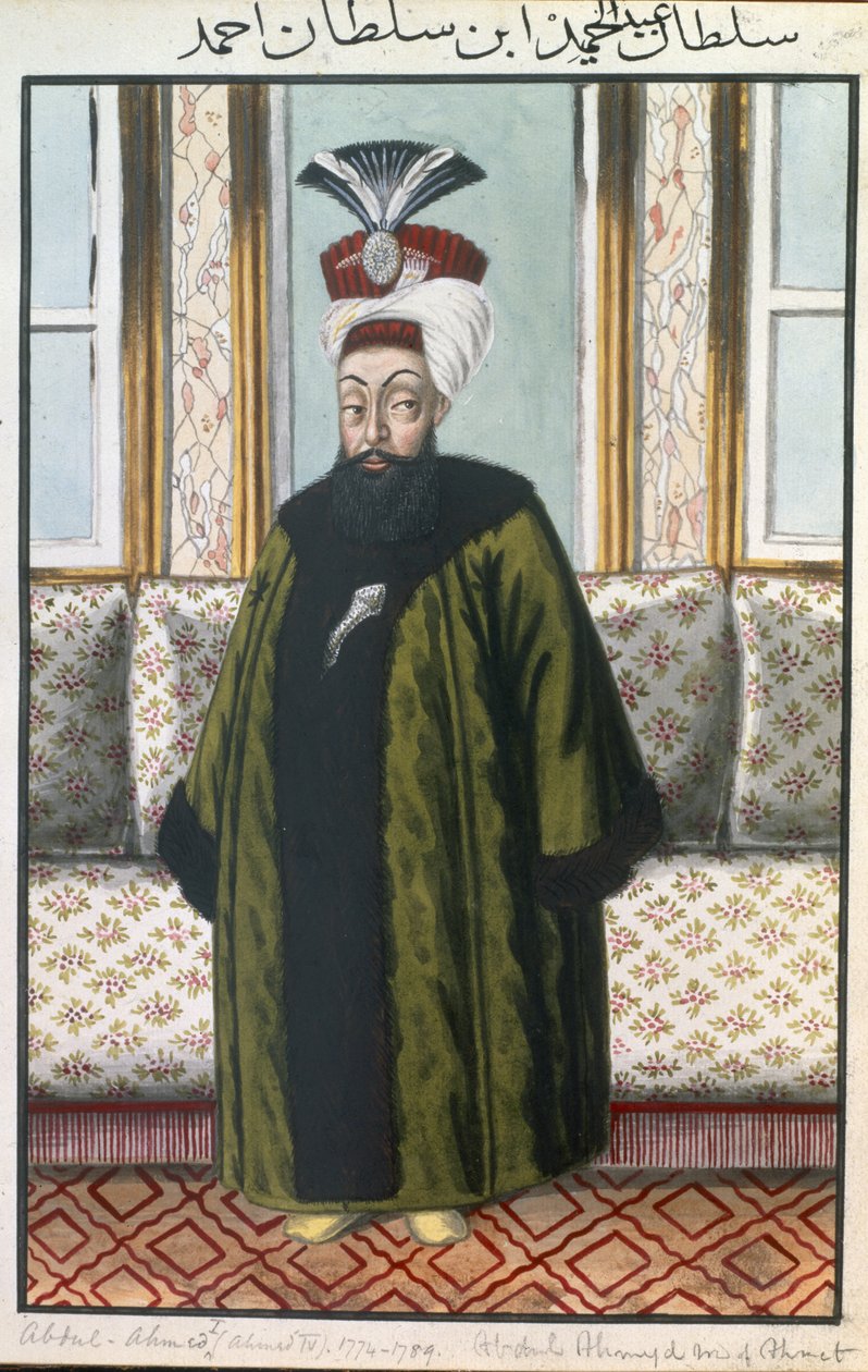 Abdul Hamid I. (1725–1789), sultán v letech 1774–1789, z „Série portrétů tureckých císařů“ od John Young