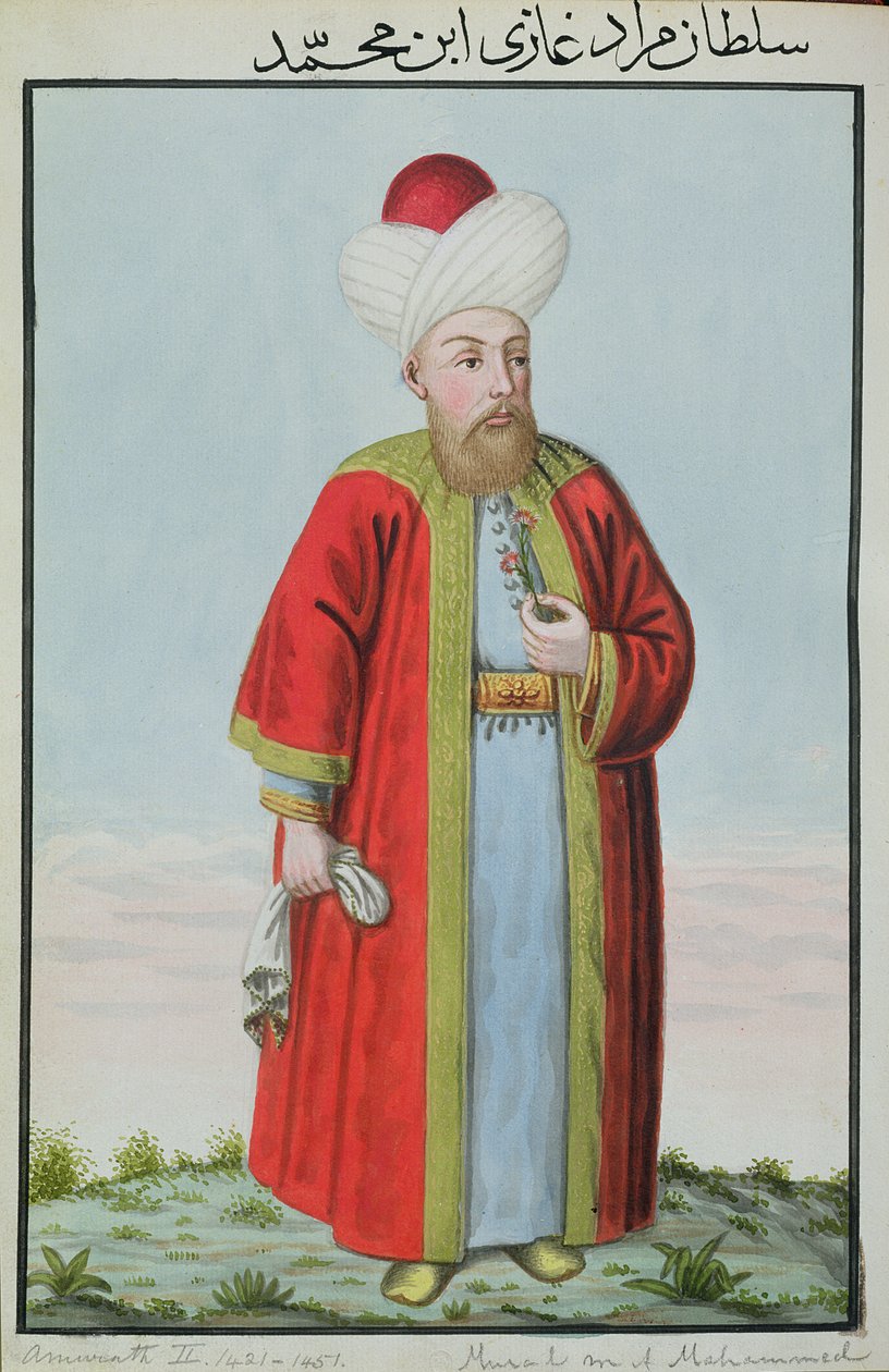 Amurath (Murad) II. (1404–1451), sultán v letech 1421–1451, z „Série portrétů tureckých císařů“ od John Young