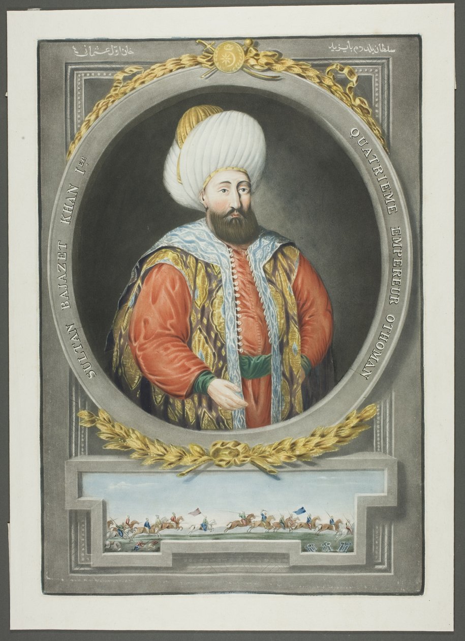 Bajazet Kahn I, z Portrétů tureckých císařů od John Young