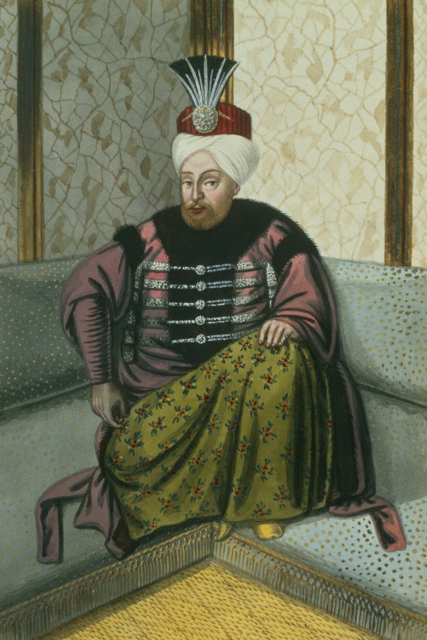 Mahomet (Mehmed) IV. (1642–1693), sultán v letech 1648–1687, z „Série portrétů tureckých císařů“ od John Young