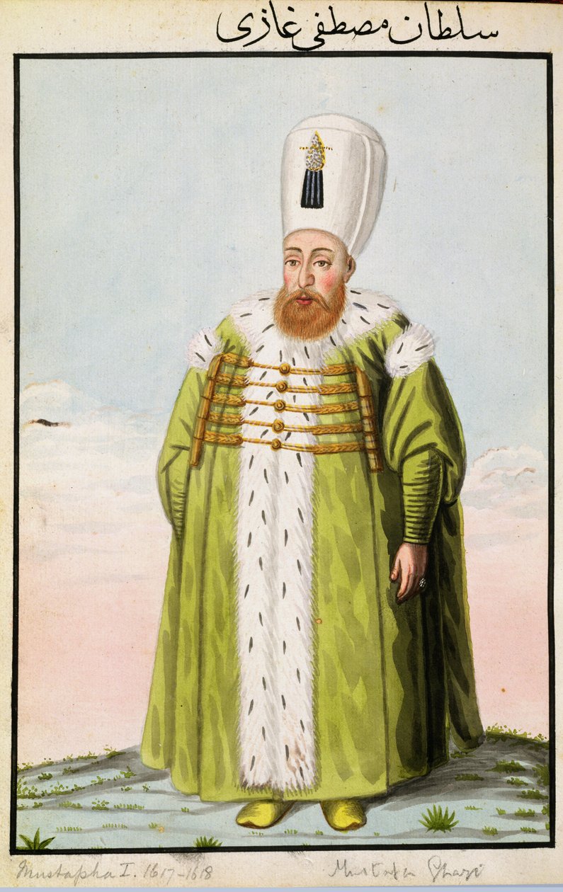 Mustafa I. (1591–1639) sultán v letech 1617–1618 od John Young
