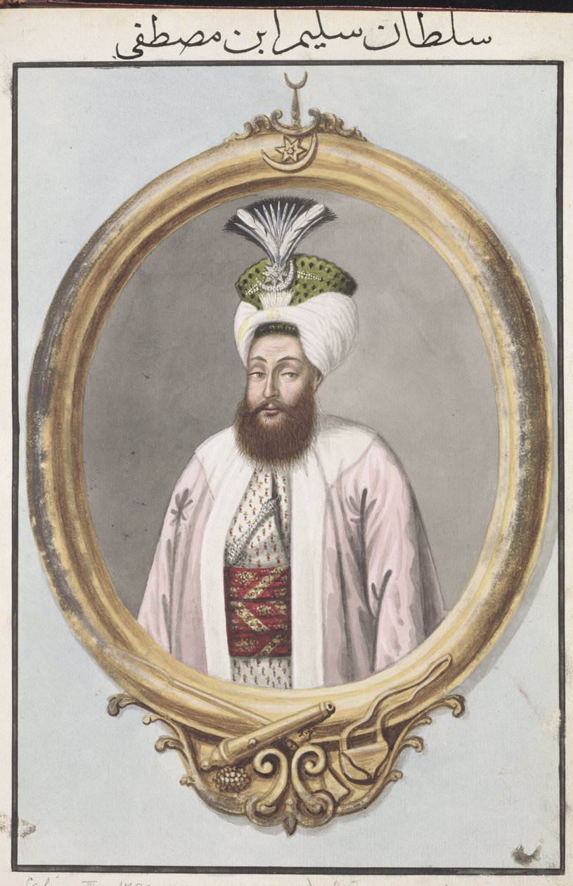 Selim III. (1761–1808), sultán v letech 1789–1807, z „Série portrétů tureckých císařů“ od John Young