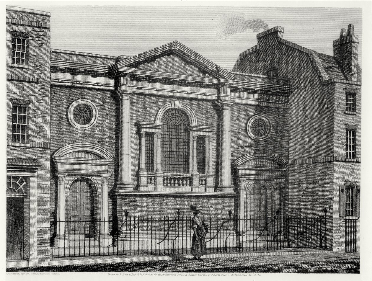 Church of St. Alphage, leptané J. Skeltonem pro Architectural Series of London Churches, pub. od J. Bootha, 1814 od John after Coney