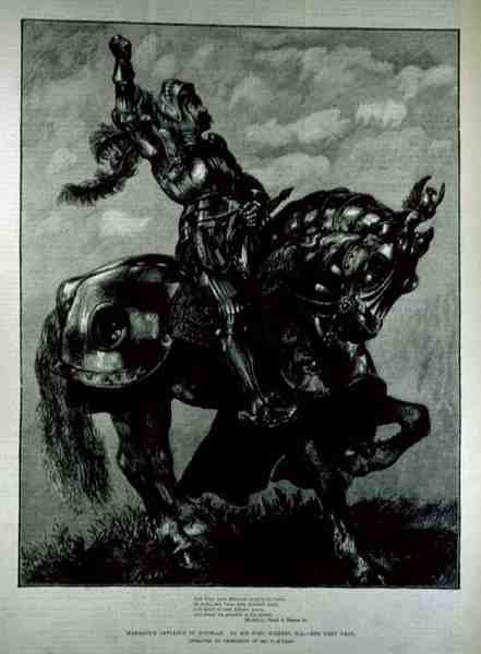 Marmions Defense to Douglas, z The Illustrated London News, 25. února 1882 od John after Gilbert