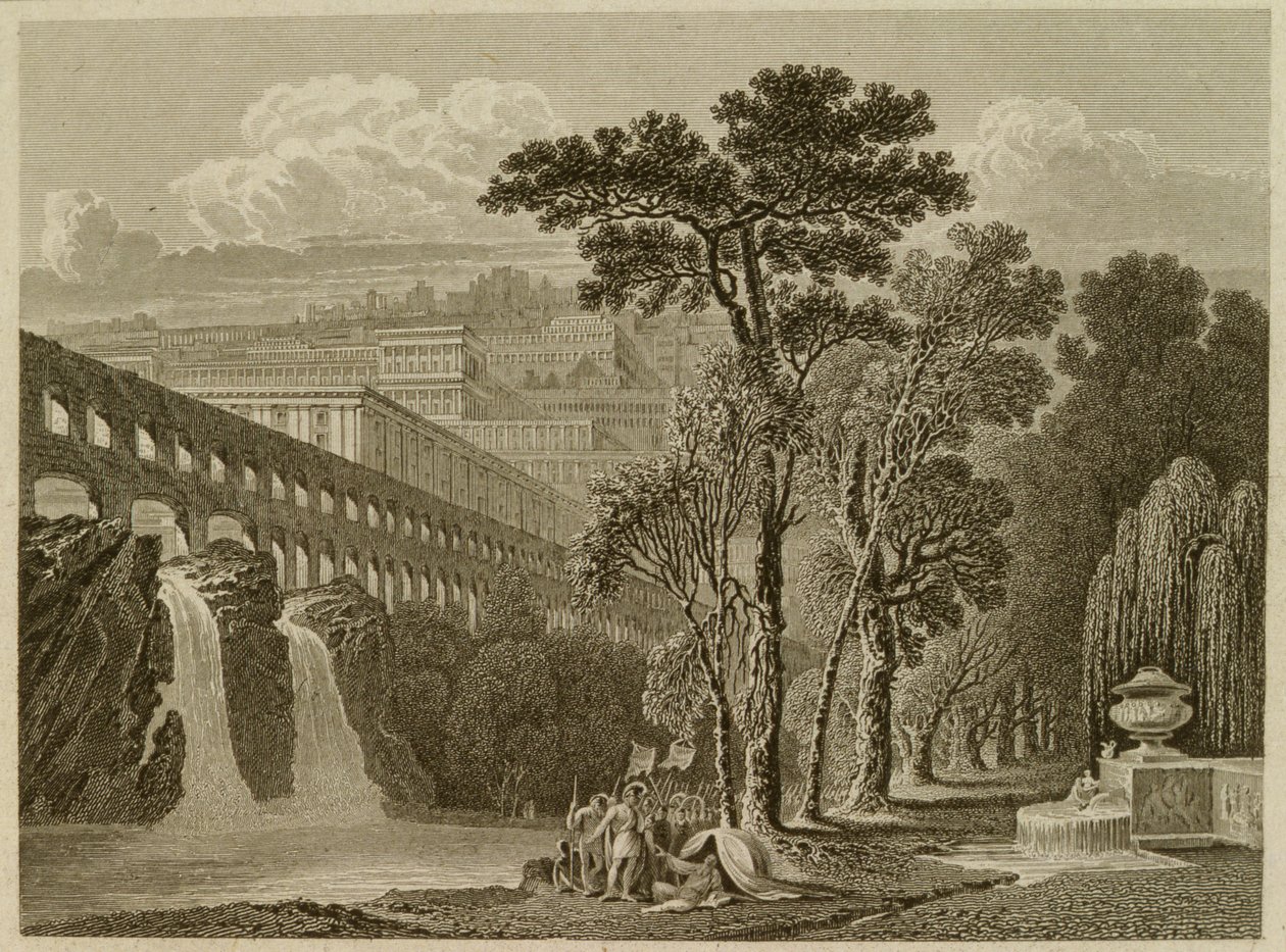 Alexander a Diogenes, vyrytý Edward Francis Finden (1791-1857) od John after Martin
