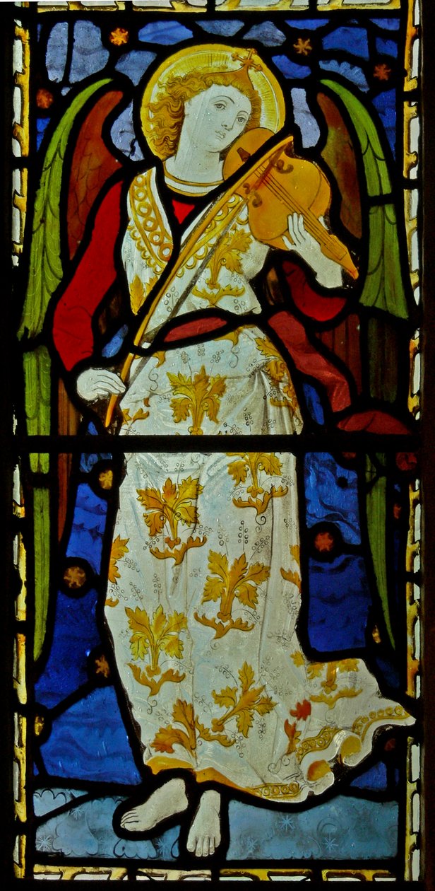 Hudební anděl, 1870 (vitráže) od John and Grylls Burlison