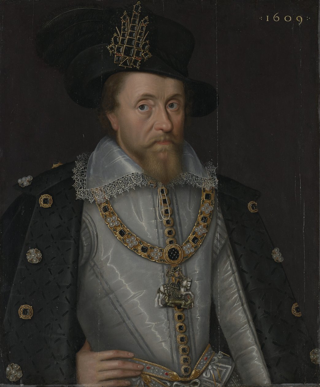 Anglický a skotský král Jakub I. (1566-1625) od John de Critz