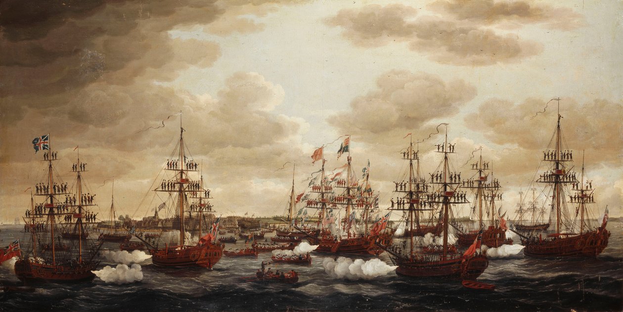 Přistání princezny Charlotte v Harwichi v roce 1761, 1762 od John the Elder Cleveley