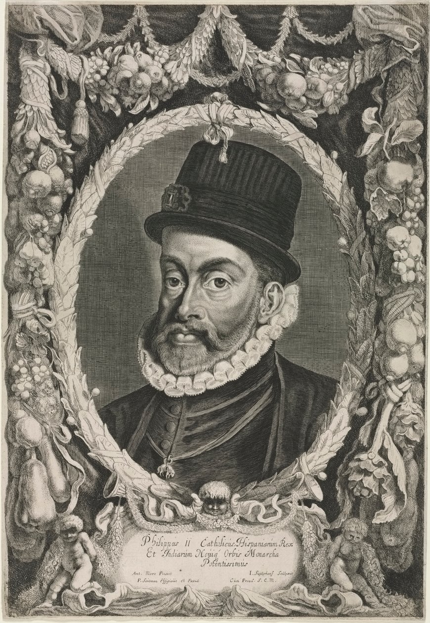 Portrét Filipa II., španělského krále od Jonas Suyderhoef