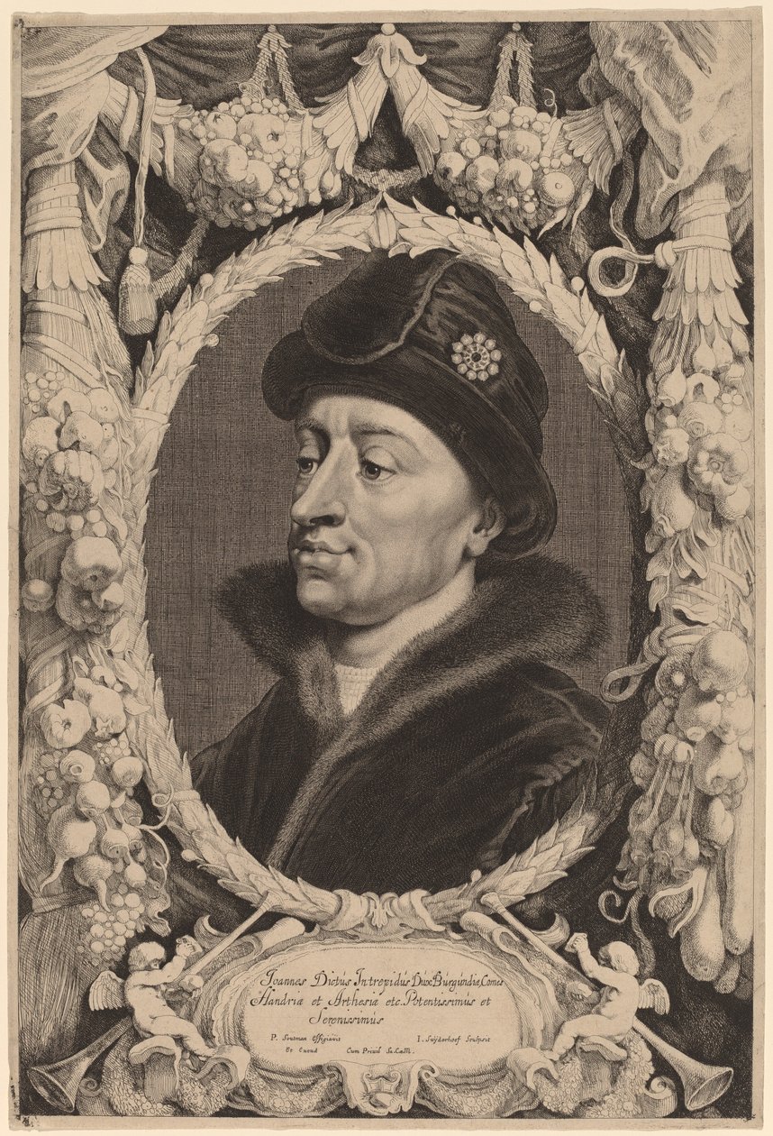 John Neohrožený, vévoda z Burgundska od Jonas Suyderhoff after Pieter Claesz Soutman
