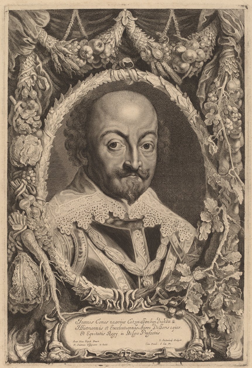 John, hrabě z Nassau od Jonas Suyderhoff and Pieter Claesz Soutman after Sir Anthony van Dyck