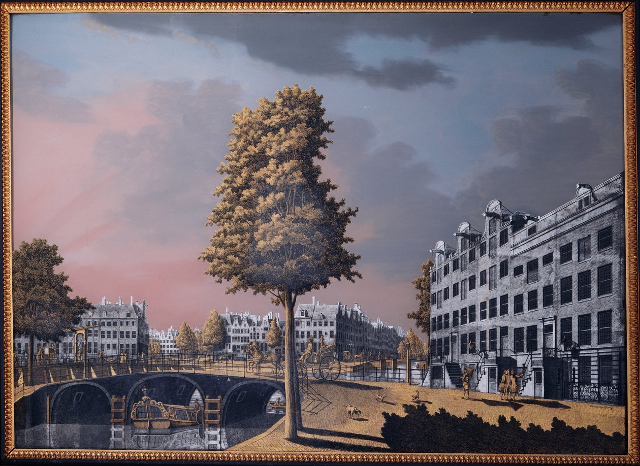 Pohled na Herengracht s výhledem na Binnenamstel a Nieuwe Herengracht, Amsterdam, 1776 od Jonas Zeuner