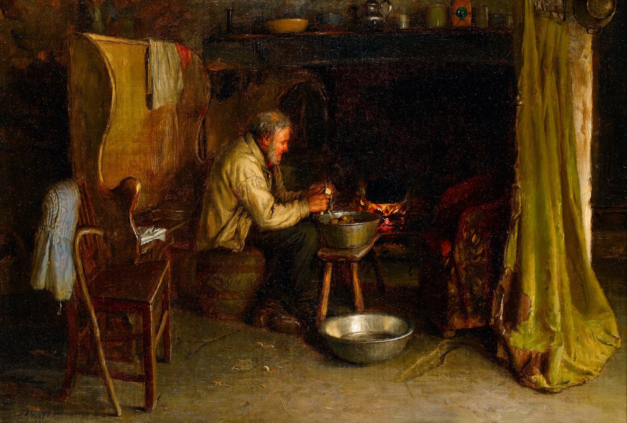 Loupání brambor, 1900 od Jonathan Pratt