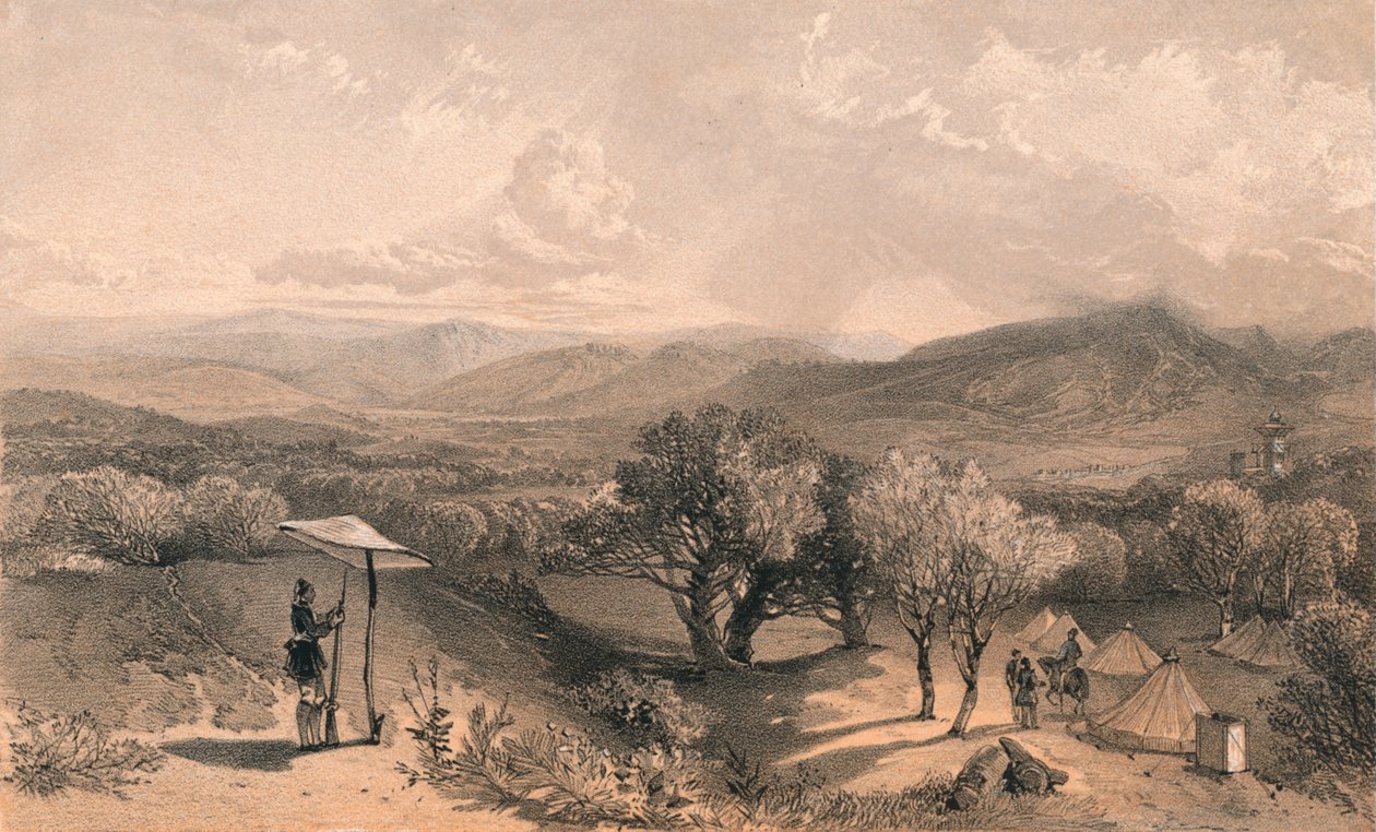 „Údolí Baidar, ze zadní Petroskiho vily, pohled na východ“, 1856 od Jonathan Needham