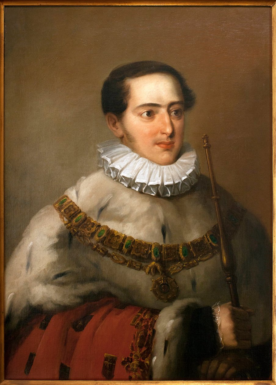 Portrét Dona Miguela I. (Michael I. Portugalský od João Baptista Ribeiro