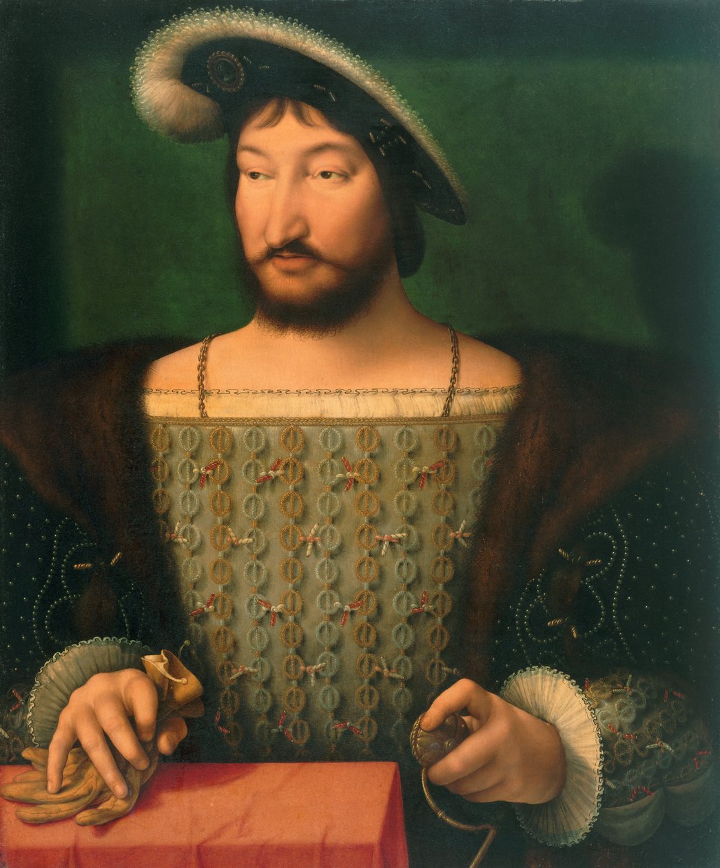 Portrét Františka I., francouzského krále (asi 1532-1533) od Joos van Cleve