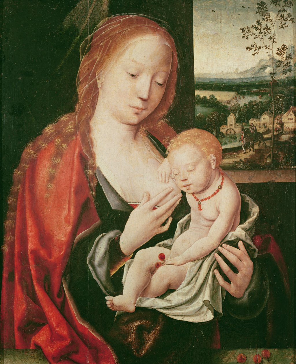 Panna a spící dítě od Joos van Cleve
