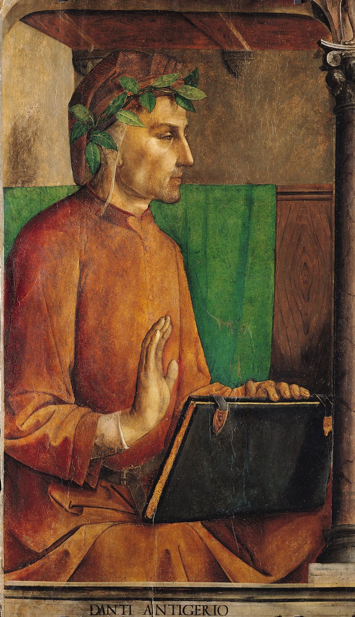 Portrét Dante Alighieriho (1265-1321), asi 1475 od Joos van Gent