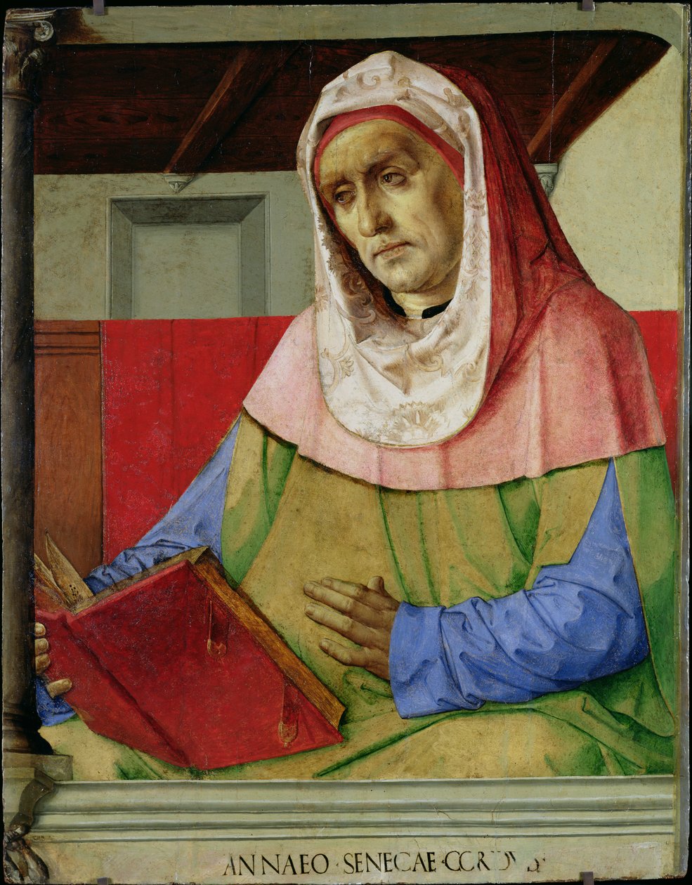 Portrét Senecy (2 př. nl-65 n. l.) kolem roku 1475 od Joos van Gent