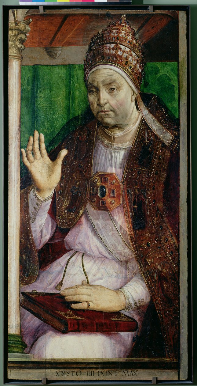 Portrét Sixta IV. (1414-84) kolem 1475 od Joos van Gent
