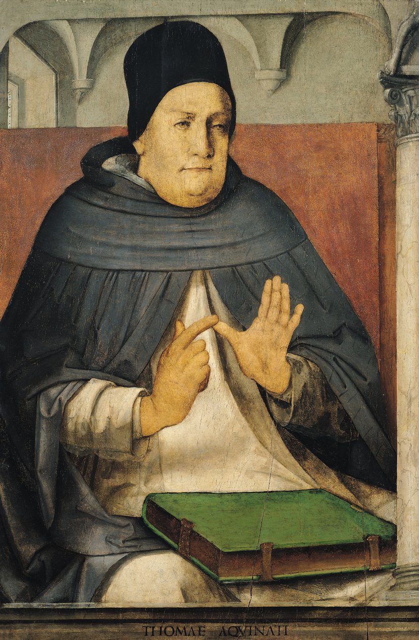 Portrét sv. Tomáše Akvinského (1225-74) kolem 1475 od Joos van Gent