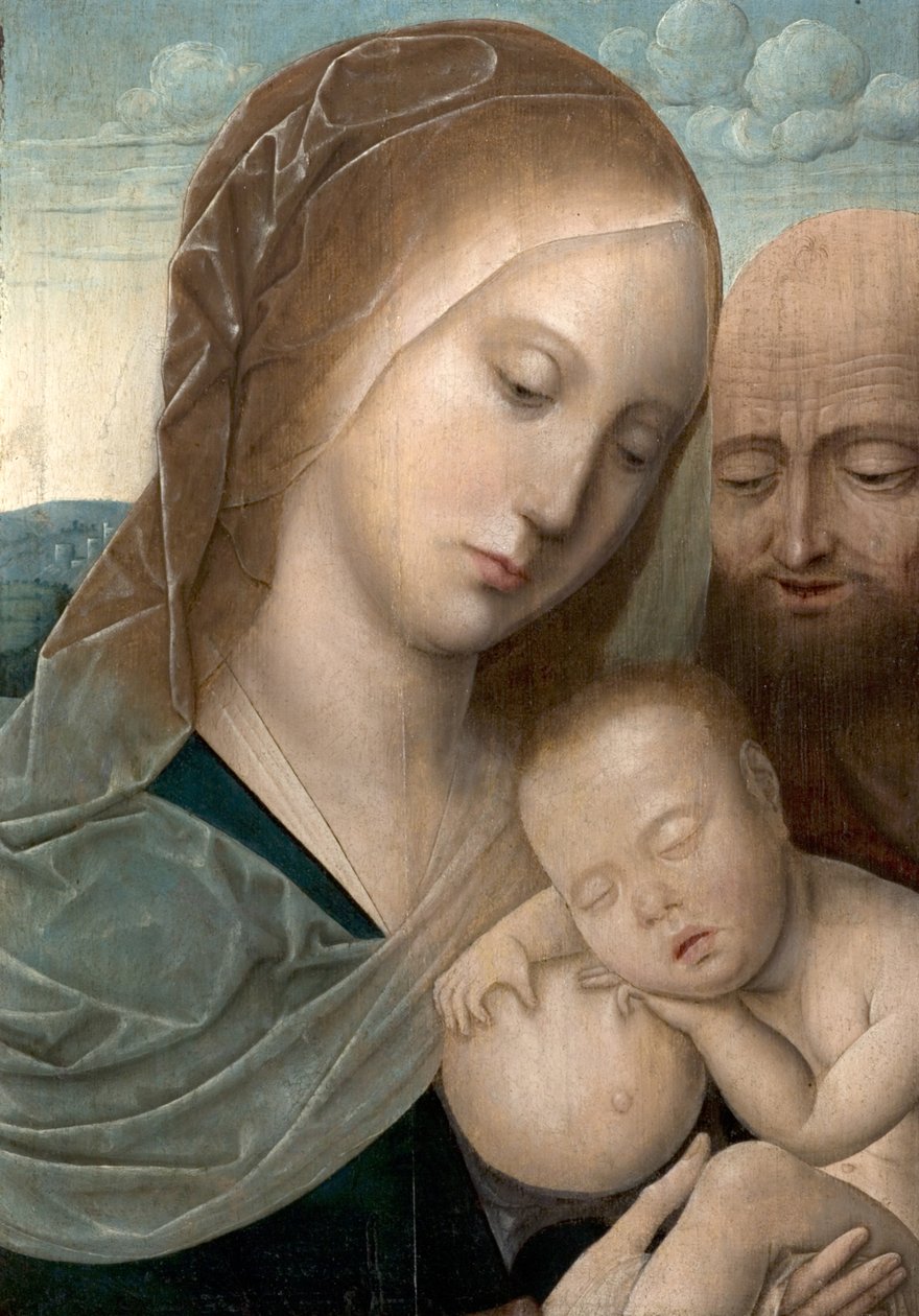 Panna a dítě se svatým Josefem, 1500-50 od Joos van and workshop Cleve