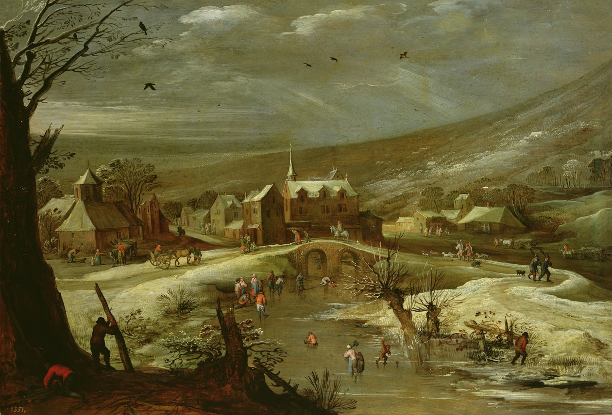 Venkov s bruslaři od Joos or Josse de Momper